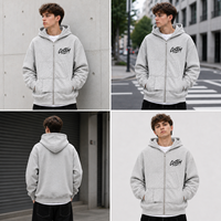 Hoodie Kustom Ukuran Besar Bahan Katun Tebal Sablon DTG Bordir Logo Streetwear Urban Grosir MOQ Rendah