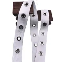Etiqueta de cinta China, anillos de ojales de metal de 6mm, cintas textiles de ambos lados, ojales de metal en tirupur para tela