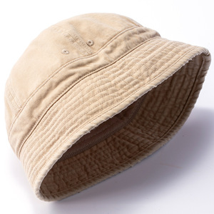 Women's Bucket <b>Hat</b> <b>Khaki</b> Cotton Canvas Sun Protection Foldable Summer Spring Autumn Fisherman <b>Hat</b> - Product Image 3