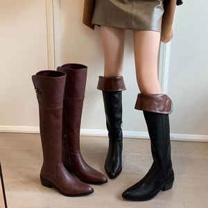 Botas de Invierno para Mujer de Alta Calidad, Botas de Montar a Caballo Antideslizantes y a la Moda para Caminar al Aire Libre - Product Image 1
