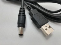 Câble d'alimentation USB 2.0 mâle 2.1*5.5mm DC personnalisé ODM 70cm 24AWG avec connecteur jack cylindrique tressé pour ordinateur et caméra, compatible 5V 9V 12V