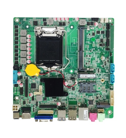 2026 New Hot Sale QM1100 Mini-ITX Barebone Motherboard Intel H110 Chipset LGA1151 Socket 6th/7th Gen CPU DDR4 16GB SATA Single