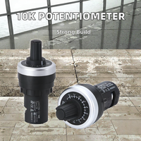 HSXchip LA42DWQ-22 Potentiomètre en plastique 10K 1K/2K/5K/50K pour convertisseur de fréquence, régulateur, interrupteurs à bouton-poussoir 380V IP41 1NO 2NO