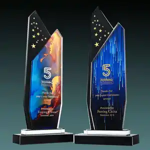 Troféu de Prêmio de Cristal de Campeão Personalizado Impressão UV