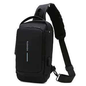 Gran oferta 2024, bolso de pecho a la moda, impermeable, bandolera de hombro, bolso de pecho para hombre