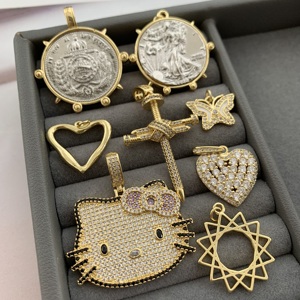 LS-C4477 ancien jésus charme haut conception coeur croix breloque papillon pour collier brillant Hello Kitty breloques bijoux de luxe - Product Image 2