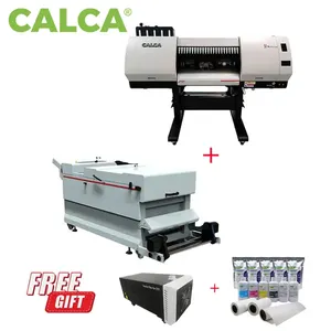Sistema de impresión DTF CALCA de 24 pulgadas con 4 Uds., DTF cabezal de impresión, impresora DTF, agitador y secador de polvo de reciclaje automático, venta al por mayor