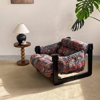 Wabi-Sabi-Stil Umweltfreundlicher Freizeitstuhl Holz-Sessel Moderner Relaxsessel für Wohnzimmer Schlafzimmer Apartment Ferienwohnung