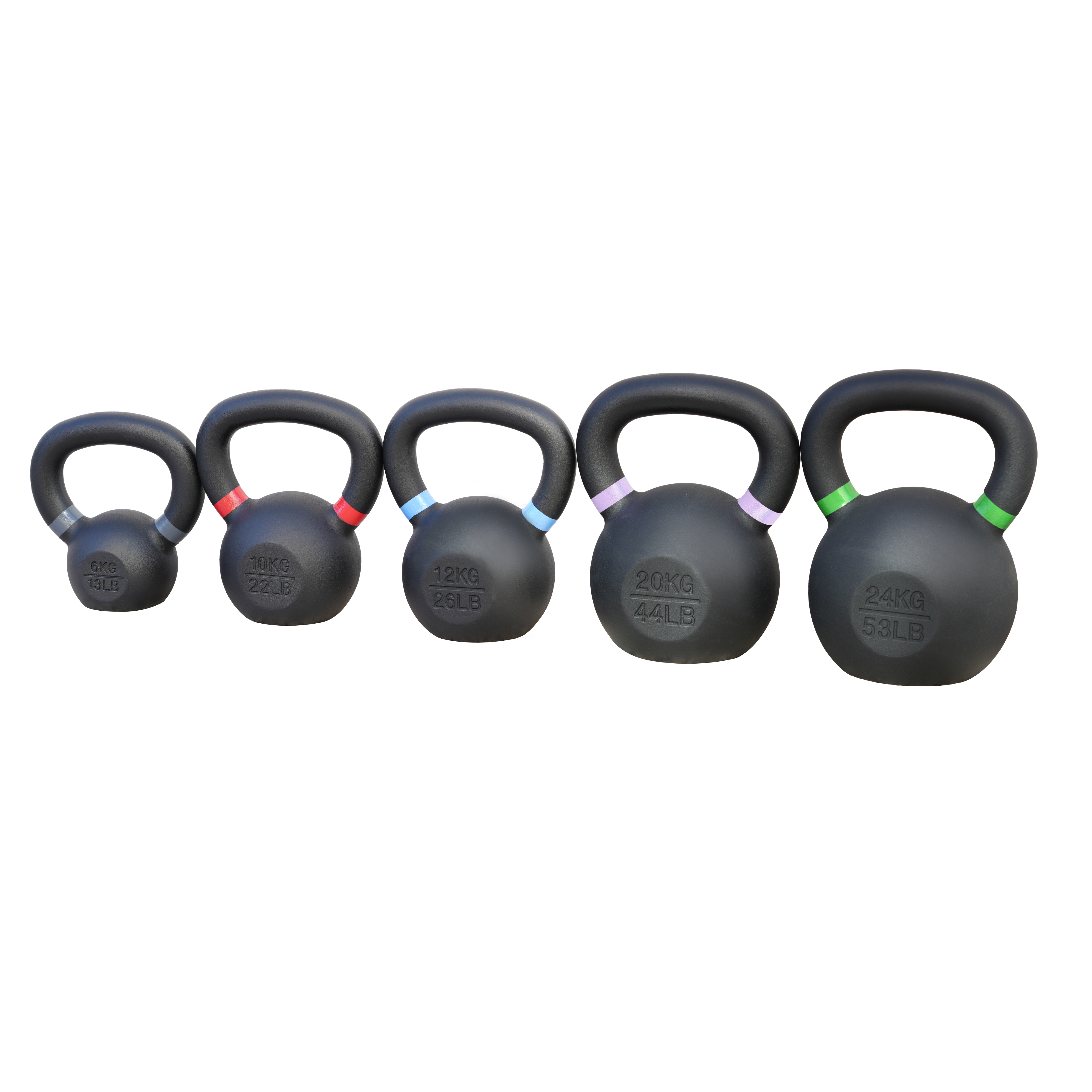 Pabrik grosir gratis berat badan mengangkat Matt Kettlebell besi cor bubuk lapisan Kettlebell