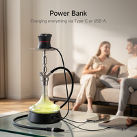 Base lumineuse ambiante portable IMOTO en plastique avec LED RGB, 14 modes, chargement Type-C/USB-A, sans batterie, accessoire pour kits de chicha électronique