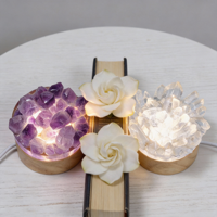 Lampe en cristal d'améthyste naturelle en gros, pierre de guérison, veilleuse pour la décoration intérieure, autres objets artisanaux en cristal