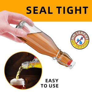 Bouteilles en <span class=keywords><strong>verre</strong></span> à bouchon basculant 8,5 oz de qualité alimentaire compatibles avec les diffuseurs à bâtonnets pour la fermentation de bière, de vinaigre et de <span class=keywords><strong>limoncello</strong></span> - Product Image 5