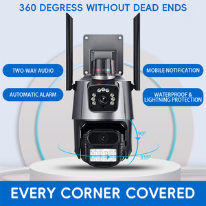 Cámara IP de Seguridad Inalámbrica para el Hogar, 1080P HD, Impermeable, para Exteriores, con Doble Lente, WiFi, <span class=keywords><strong>V380</strong></span> <span class=keywords><strong>Pro</strong></span>, Detección Humana, Visión Nocturna - Product Image 4