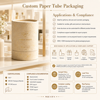 Emballage personnalisé en tube de papier certifié FSC pour parfum, cosmétiques, coffret cadeau, pelliculage perlé, marquage à chaud, fabrication directe en usine OEM