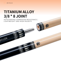 Queue de billard professionnelle KONLLEN YG1, 58,3 pouces, fût en érable JMC Tech, embout de 12 mm, joint en alliage de titane pour les tournois