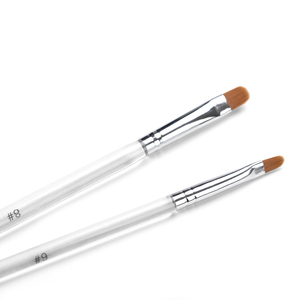 Pinceau à ongles en gel UV à tête ronde KADS, manche en acrylique transparent, pinceau en nylon 6 #   8 #   Stylo d'extension pour gel de dessin, outils de manucure - Product Image 3