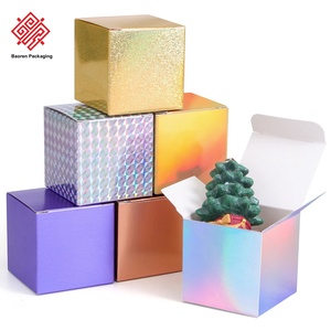 Caja Cuadrada de Cartulina Blanca, Cajas Pequeñas de Papel para Dulces, Mini Cajas Hechas a Mano para Aromaterapia, Cajas de Embalaje con Cierre a Presión en la Parte Inferior, Reciclables - Product Image 5