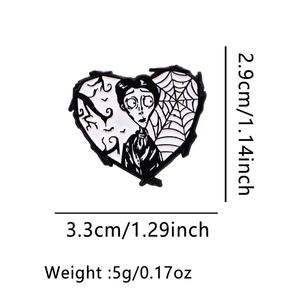 Al por mayor: Pines de metal de dibujos animados, broches y insignias de la novia <span class=keywords><strong>cadáver</strong></span> de terror, creativos y personalizados, accesorio de Halloween para bolsos y ropa - Product Image 5