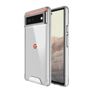 Coque de téléphone portable, compatible avec Google <span class=keywords><strong>Pixel</strong></span> <span class=keywords><strong>6</strong></span>, Ultra mince, cristal Transparent, robuste, antichoc d'angle - Product Image 1
