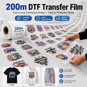 ฟิล์ม DTF แบบม้วน ยาว 200 เมตร กว้าง 60 ซม. เกรด A1 แบบ Hot Peel และ Cold Peel ผิวด้าน สำหรับงานพิมพ์ดิจิทัลบนผ้า  ยึดติดแน่น รับสั่งซื้อจำนวนมาก - Product Image 1