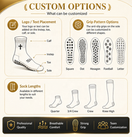 Chaussettes de football personnalisées pour équipe, motif logo entièrement personnalisé, haute élasticité, antidérapantes, écologiques, absorbantes, tricotées