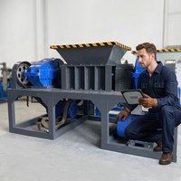 Broyeur à double arbre pour usine de moulage par injection et d'extrusion, équipement de recyclage des déchets plastiques et de réduction des déchets