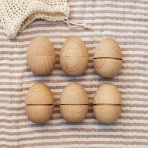 Huevos de Pascua de Madera Tallados Personalizados, Huevos de Pascua Huecos, Seguros para Niños, Pulidos, Arte Popular, Juguetes de Madera para Pascua - Product Image 2