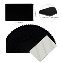 Vente en gros de plaques en aluminium pour gravure laser 86*54 mm, épaisseur 0,2 mm, cartes de visite en métal VIP, logo personnalisé sur le dos