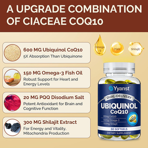 Soutien OEM/ODM – Nouvelle Formule : Huile de Poisson Oméga-3 Bio Naturelle COQ10 pour la Santé Cardiaque et Cérébrale des Adultes, Gélules Molles aux Extraits de Shilajit pour la Gestion de l'Énergie - Product Image 4