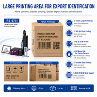 Imprimante de codage à jet d'encre industrielle 72 mm pour l'impression de codes QR, de codes-barres EAN-13 et de données variables sur cartons d'exportation et boîtes en kraft - IPS-6711