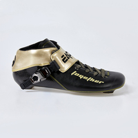 Chaussures de patinage à vitesse en fibre de carbone Eachkids, patins à roulettes de vitesse avec roues en PU 100mm*4/110mm*3/110mm*4 à vendre, 1 paire 90mm/100mm