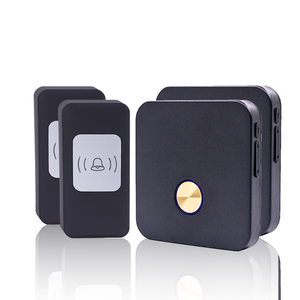 กริ่งประตูไร้สายแบบชาร์จไฟได้ระยะ300เมตรตัวรับสัญญาณ2ตัว + เครื่องส่งสัญญาณ2ตัวเวลาสแตนด์บายยาวนานเป็นพิเศษสำหรับโรงแรมโรงเรียนสวนสาธารณะ - Product Image 1