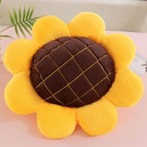 Popular Flower Floor Pillow Sunflower Shape Cushion Cute Seating Pad Chair Cushion Oversized <b>Throw</b> Pillow for Home Decoration - Product Image 2