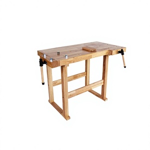 Table d'atelier pour enfants en bois, design rustique multifonctionnel pour bébés et enfants, forme carrée, bois massif, fabriqué en Chine - Product Image 4