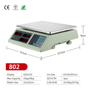 도매 전자 계량 휴대용 슈퍼마켓 범용 방수 계량 가격 계산 규모 - Product Image 3