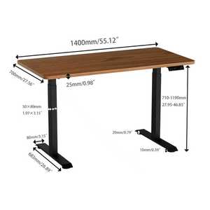 PRORIALS Scrivania Ergonomica Moderna in Metallo a Prezzo Ultra-Basso, Regolabile in Altezza, per <span class=keywords><strong>Lavoro</strong></span> e Gaming, Colore Nero - Product Image 5