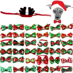 Yeni noel tatili pet kedi ve köpek tasması kravat ayarlanabilir kravat kedi ve köpek bakım aksesuarları evcil hayvan ürünleri tedarik