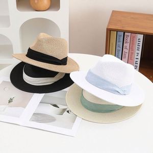 Sombrero de Paja para Mujer, Protección Solar, Estilo Pescador, para Playa, Vacaciones, Fedora - Product Image 2