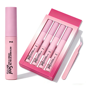 Kit d'extension de cils DIY 4-en-1 : Colle liquide 5ml <span class=keywords><strong>sans</strong></span> latex ni <span class=keywords><strong>alcool</strong></span>, étanche, pour cils individuels et en grappes, avec pince à épiler - Product Image 2