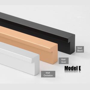 Aluminium Profile Solid Furniture Kitchen <strong>Door</strong> Pull Handle Black <strong>Gold</strong> <strong>Knob</strong> 1meter T bar Home Decoration Wardrobe Cabinet Handle - Product Image 5