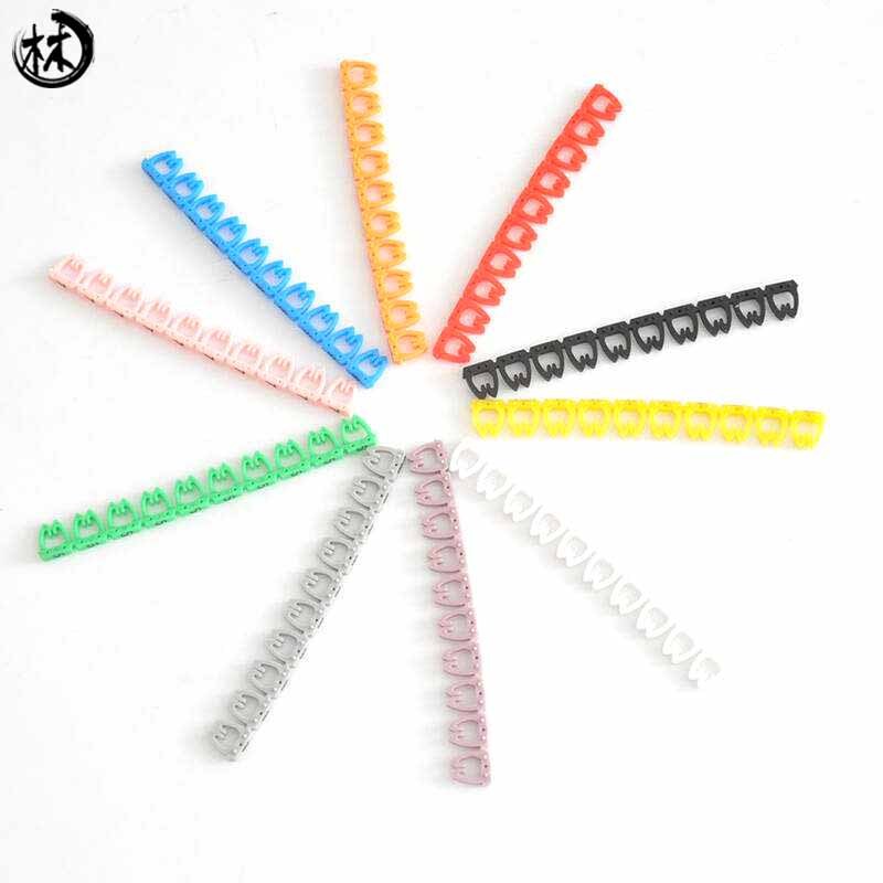 Bandes colorées numéro d'étiquette de câble marqueurs plat marqueur de câble