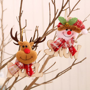 Nuevos adornos navideños de madera con letras, decoraciones para árboles de Navidad, regalos de Navidad - Product Image 2