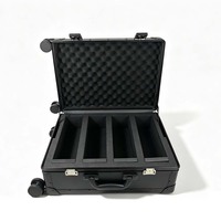 Valise à roulettes grande capacité avec poignée télescopique, boîte de rangement pour cartes de classification professionnelles PSA/SGC/CSG