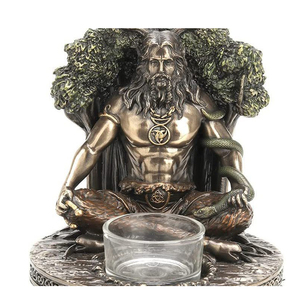 Tùy Chỉnh Bức Tượng Nhỏ <span class=keywords><strong>Celtic</strong></span> Thần Thoại Bức Tượng Cernunnos Bức Tượng Với Tealight Người Giữ Ngọn Nến Bảng Trang Trí Nội Thất Trang Trí - Product Image 3