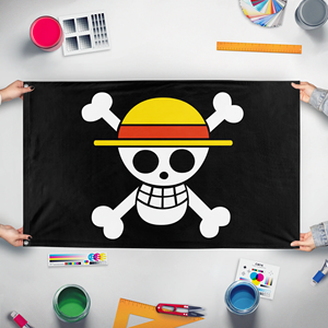 Bandera Personalizada de Anime de una Pieza para Exteriores, Impresión de <span class=keywords><strong>Banderas</strong></span> de los <span class=keywords><strong>Piratas</strong></span> del Sombrero de Paja de Luffy - Product Image 3