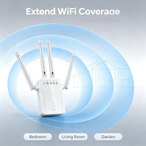 Répéteur WiFi double bande, extension de portée sans fil, amplificateur de signal <span class=keywords><strong>Internet</strong></span> 1200 Mbps avec port Ethernet, mode WPS AP pour la maison et le bureau - Product Image 5