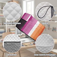 Housse de machine à coudre matelassée imprimée sur mesure (Sept Rayures) pour lesbiennes, série arc-en-ciel gay, en polyester anti-poussière pour la protection des armoires