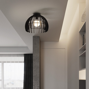 Lámpara de techo LED industrial vintage retro moderna cubierta acrílica con base de hierro para diseño de balcón de oficina en casa - Product Image 4