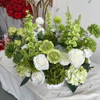 Fleur de table décorative pour salle de mariage, plante verte artificielle, fleur de chandelier de 60 cm
