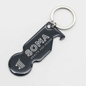 Shopping Trolley Pound Coin Token Key Ring Supermarket Shopping Cart Unlock Key Coin Trolley Keychains - Product Image 3